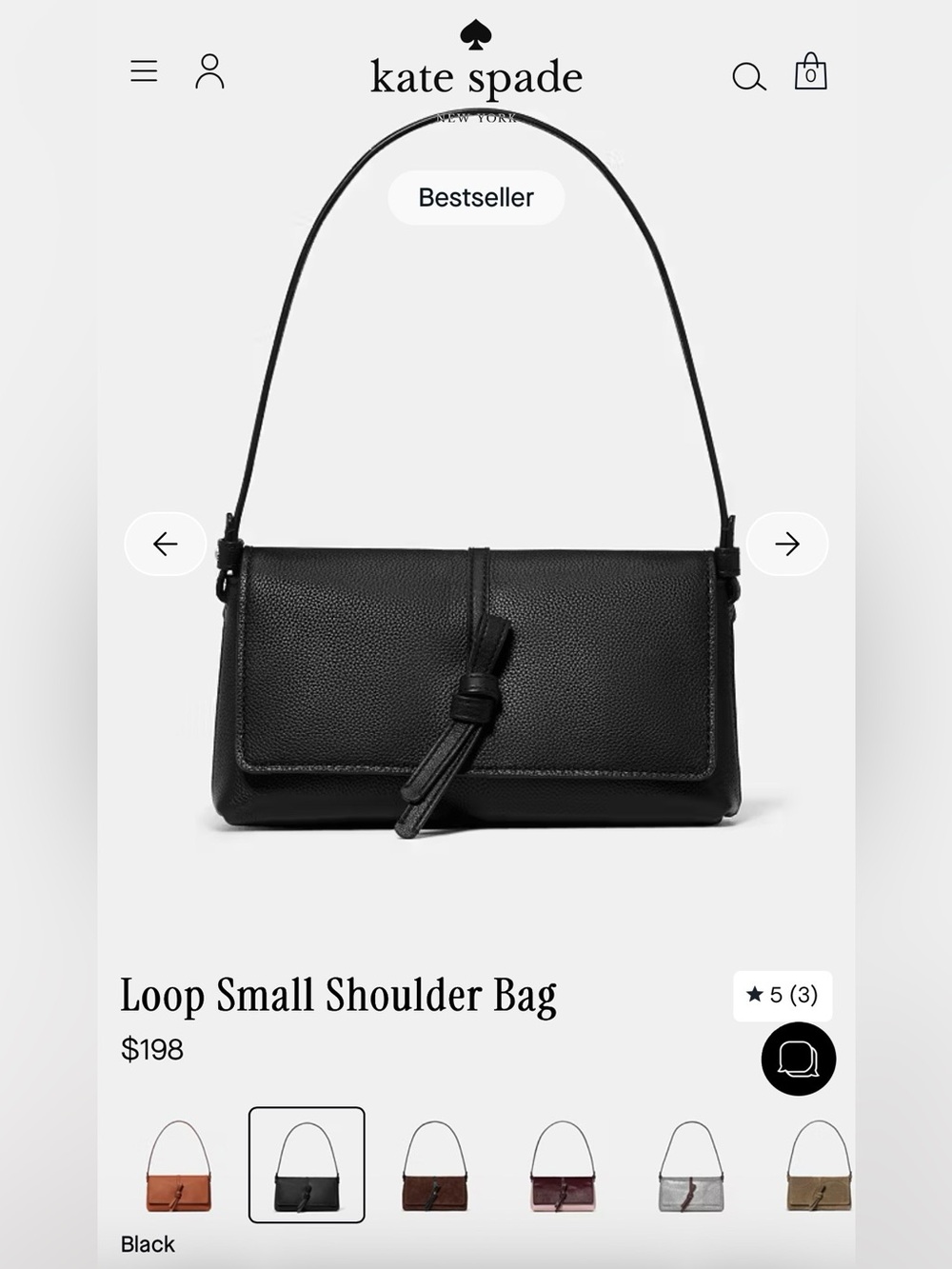 NWT Kate Spade Loop Small Shoulder Bag